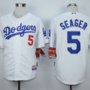 Los Angeles Dodgers #5 Corey Seager White Cool Base Stitched MLB Jersey