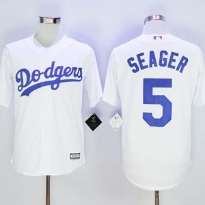 Los Angeles Dodgers #5 Corey Seager White New Cool Base Stitched MLB Jersey