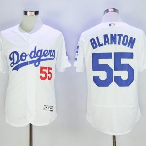 Los Angeles Dodgers #55 Joe Blanton White Flexbase Collection Stitched MLB Jersey