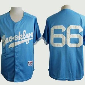 Los Angeles Dodgers #66 Yasiel Puig Light Blue Cooperstown Stitched MLB Jersey