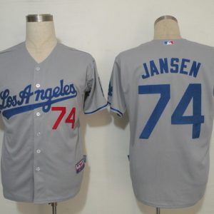 Los Angeles Dodgers #74 Kenley Jansen Grey Cool Base Stitched MLB Jersey