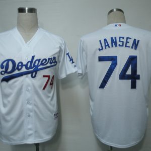 Los Angeles Dodgers #74 Kenley Jansen White Cool Base Stitched MLB Jersey