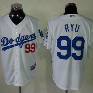 Los Angeles Dodgers #99 Hyun-Jin Ryu White Cool Base Stitched MLB Jersey