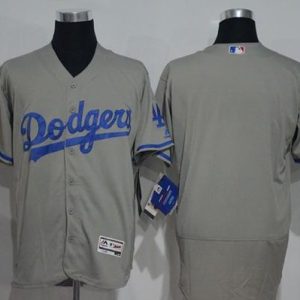 Los Angeles Dodgers Blank Grey Flexbase Collection Stitched MLB Jersey