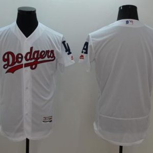 Los Angeles Dodgers Blank White Fashion Stars & Stripes Flexbase Stitched MLB Jersey