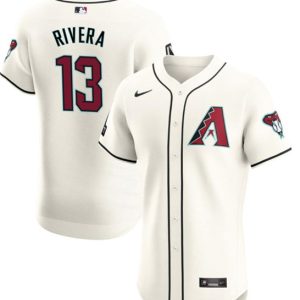 Men Arizona Diamondbacks #13 Emmanuel Rivera Cream Flex Base Stitched Jersey