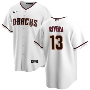 Men Arizona Diamondbacks #13 Emmanuel Rivera White Cool Base Stitched Baseball Jersey