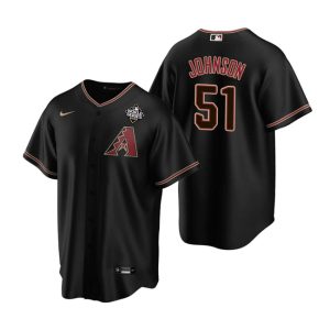 Men Arizona Diamondbacks #51 Randy Johnson Black 2023 World Series Cool Base Stitched Baseball Jersey