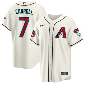 Men Arizona Diamondbacks #7 Corbin Carroll White 2024 Cool Base Stitched Baseball Jersey