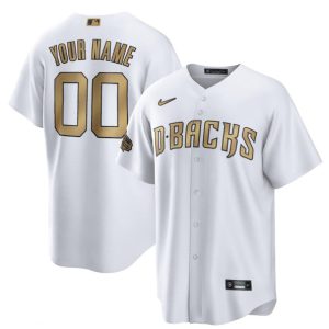 Men Arizona Diamondbacks Active Player Custom White 2022 All-Star Cool Base Stitched Baseball Jersey