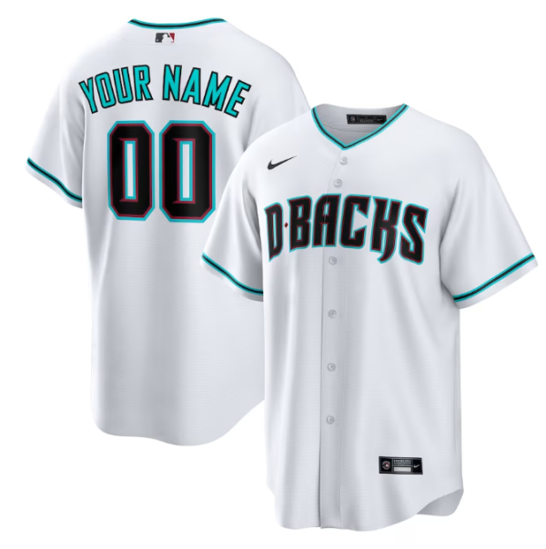 Men Arizona Diamondbacks Active Player Custom White Cool Base Stitched Baseball Jersey