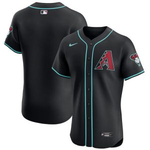 Men Arizona Diamondbacks Black 2024 Alternate Vapor Premier Elite Patch Flex Base Stitched Jersey