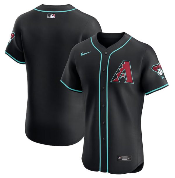 Men Arizona Diamondbacks Black 2024 Alternate Vapor Premier Elite Patch Flex Base Stitched Jersey