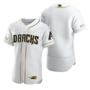 Men Arizona Diamondbacks Blank 2020 White Golden Flex Base Stitched MLB Jersey