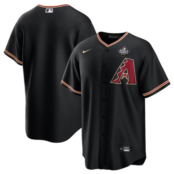 Men Arizona Diamondbacks Blank Black 2023 World Series Cool Base Stitched Baseball Jersey