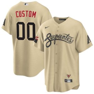 Men Arizona Diamondbacks Gold Active Player Custom 2021 City Connect Cool Base Stitched MLB Jersey