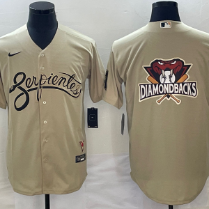 Men Arizona Diamondbacks Gold City Connect Team Big Logo Cool Base Stitched Baseball Jersey