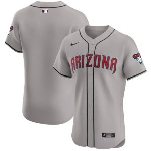 Men Arizona Diamondbacks Gray 2024 Alternate Vapor Premier Elite Patch Flex Base Stitched Jersey