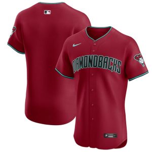 Men Arizona Diamondbacks Red 2024 Alternate Vapor Premier Elite Patch Flex Base Stitched Jersey