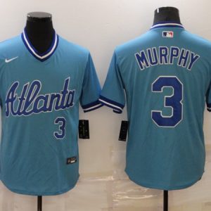 Men Atlanta Braves #3 Dale Murphy Blue Stitched Baseball Jersey