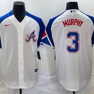 Men Atlanta Braves #3 Dale Murphy White 2023 City Connect Cool Base Stitched Baseball Jersey