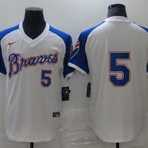 Men Atlanta Braves #5 Cool Base Stitched MLB Jersey