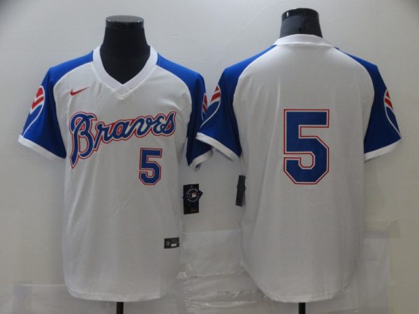 Men Atlanta Braves #5 Cool Base Stitched MLB Jersey