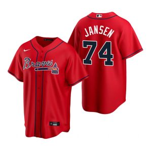 Men Atlanta Braves #74 Kenley Jansen Red Cool Base Stitched Baseball Jersey