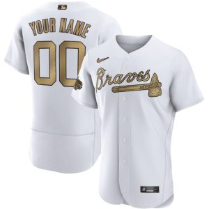 Men Atlanta Braves Active Player Custom White 2022 All-Star Flex Base Stitched MLB Jersey