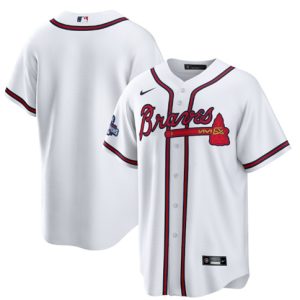 Men Atlanta Braves Blank 2021 White World Series Champions Cool Base Stitched Jersey