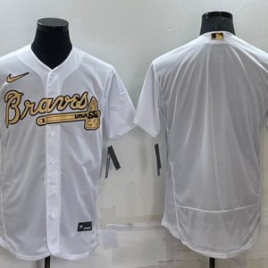 Men Atlanta Braves Blank 2022 All-Star White Flex Base Stitched Baseball Jersey