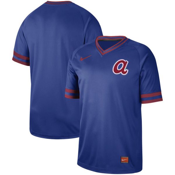 Men Atlanta Braves Blank Blue Cooperstown Collection Legend Stitched MLB Jersey