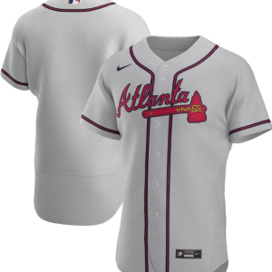 Men Atlanta Braves Blank Grey Flex Base Stitched MLB Jersey