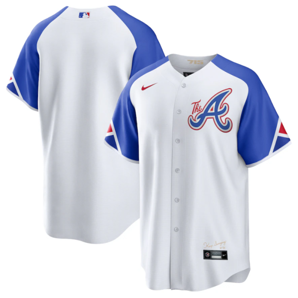 Men Atlanta Braves Blank White 2023 City Connect Cool Base Stitched Baseball Jersey