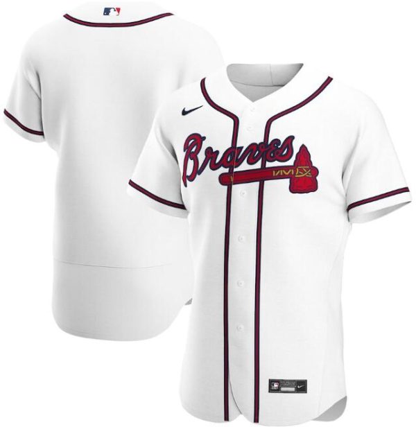 Men Atlanta Braves Blank White Flex Base Stitched MLB Jersey