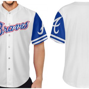 Men Atlanta Braves White Baseball Jersey