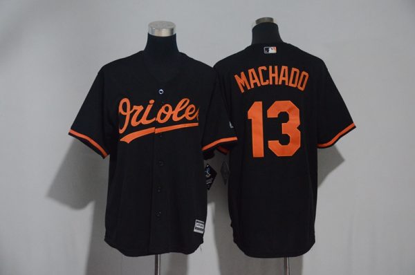 Men Baltimore Orioles #13 Manny Machado Black Cool Base Stitched MLB Jersey