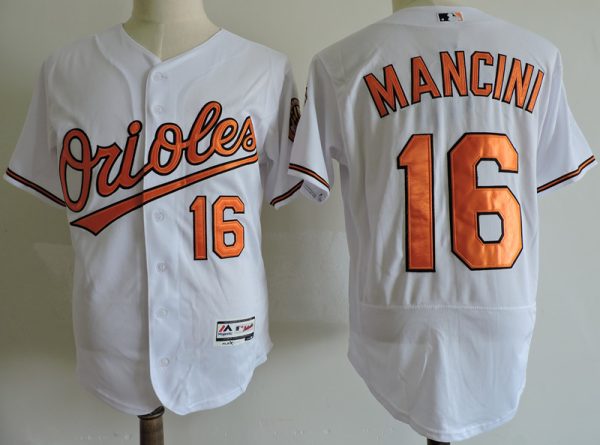 Men Baltimore Orioles #16 Trey Mancini White Elite Stitched MLB Jersey