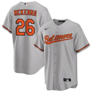 Men Baltimore Orioles #26 Ryan McKenna Gray Cool Base Stitched Jersey