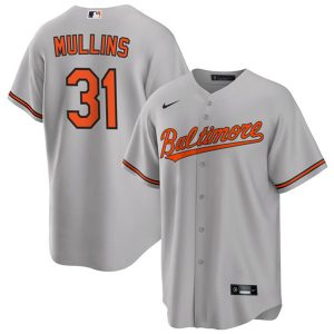 Men Baltimore Orioles #31 Cedric Mullins Gray Cool Base Stitched Jersey