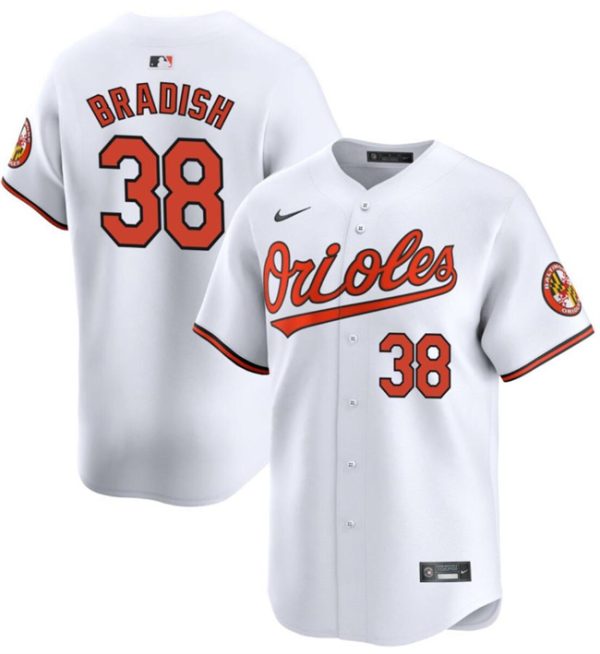 Men Baltimore Orioles #38 Kyle Bradish White 2024 Home Limited Cool BaseStitched Baseball Jersey