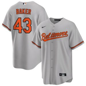 Men Baltimore Orioles #43 Bryan Baker Gray Cool Base Stitched Jersey