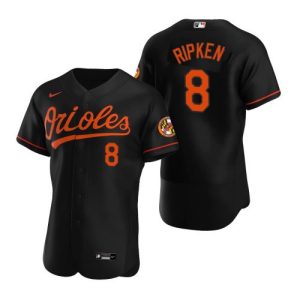 Men Baltimore Orioles #8 Cal Ripken Black Flex Base Stitched MLB Jersey