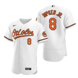 Men Baltimore Orioles #8 Cal Ripken Jr. White Flex Base Stitched MLB Jersey