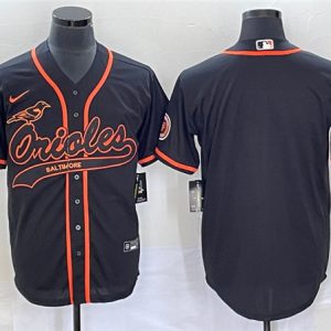 Men Baltimore Orioles Blank Black Cool Base Stitched Jersey