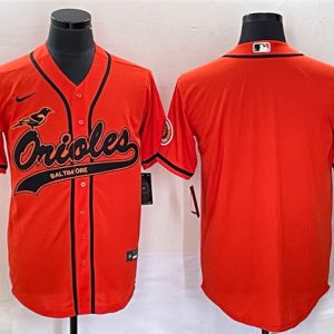 Men Baltimore Orioles Blank Orange Cool Base Stitched Jersey