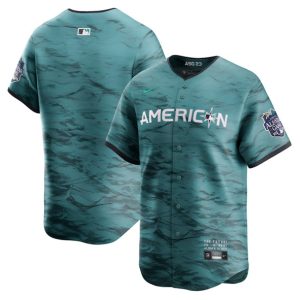 Men Blank Teal 2023 All-Star Cool Base Stitched Baseball Jersey