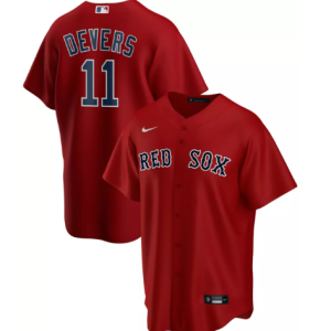 Men Boston Red Sox #11 Rafael Devers Red Cool Base Stitched MLB Jersey