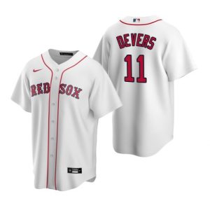 Men Boston Red Sox #11 Rafael Devers White Cool Base Stitched MLB Jersey