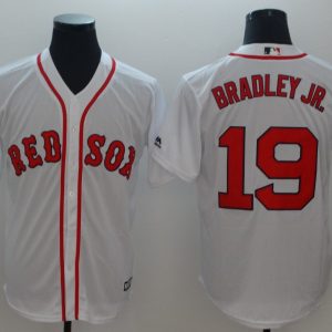 Men Boston Red Sox #19 Jackie Bradley Jr. Majestic White Cool Base Player Stitched MLB Jersey